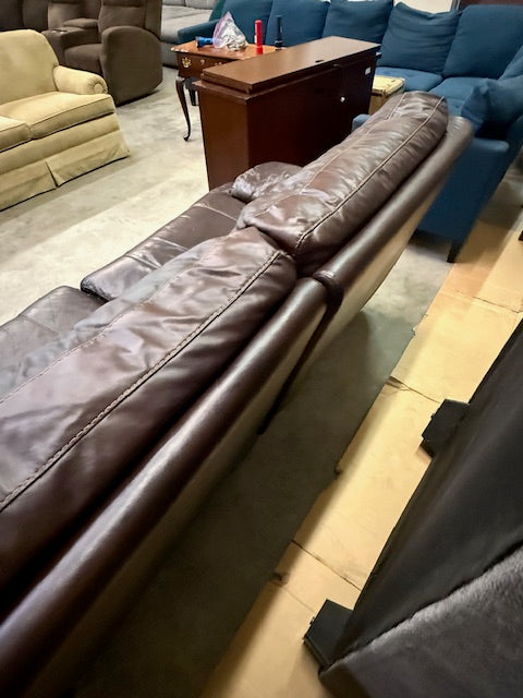 *Free Delivery* Large Real Leather 6 Piece Sectional Couch Power Recliners