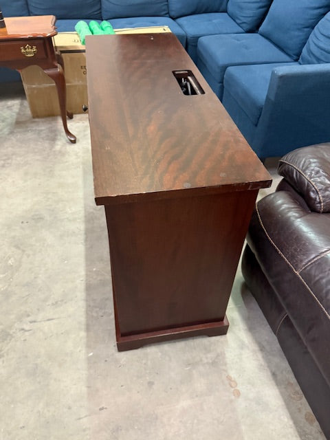 Pottery Barn Console Stand with Plug and Shelves