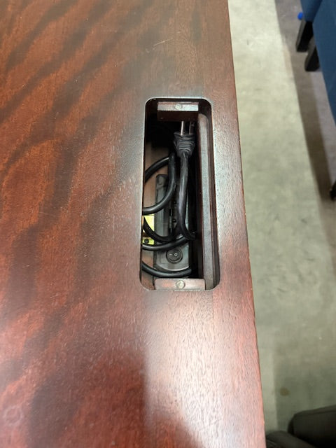 Pottery Barn Console Stand with Plug and Shelves
