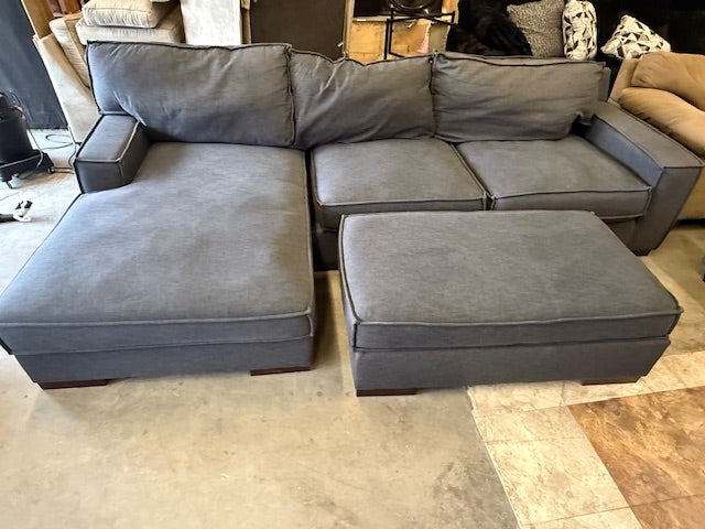 *Free Delivery* Great Condition Sectional with Matching Ottoman