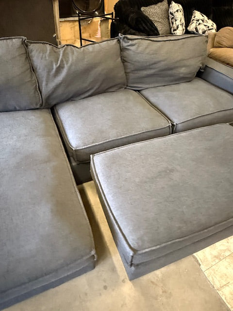 *Free Delivery* Great Condition Sectional with Matching Ottoman