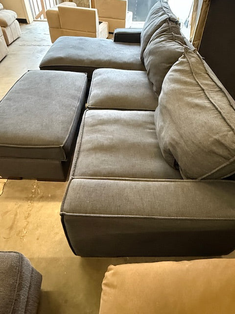 *Free Delivery* Great Condition Sectional with Matching Ottoman