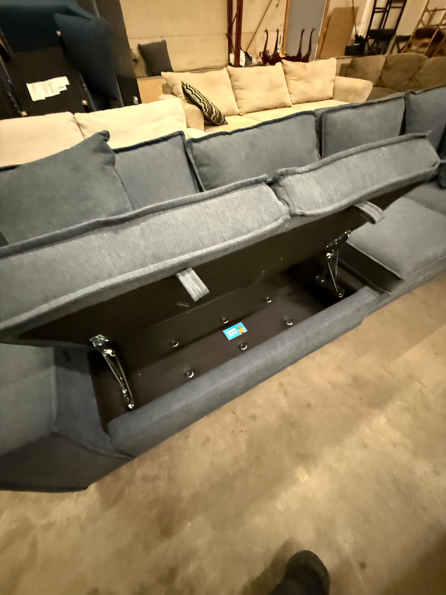 *Free Delivery* Like-New/Open Box Sectional Couch Turns into Bed