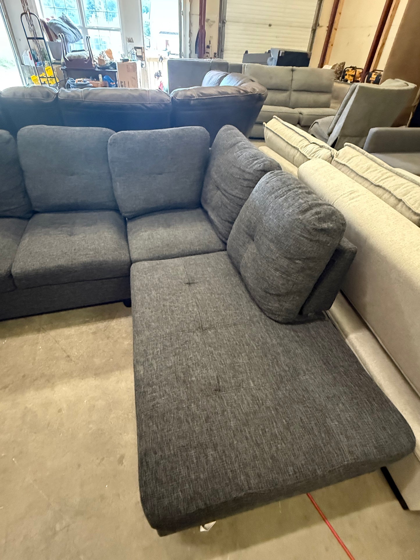 *Free Delivery* Great Condition Dark Gray 2 Piece Sectional Couch