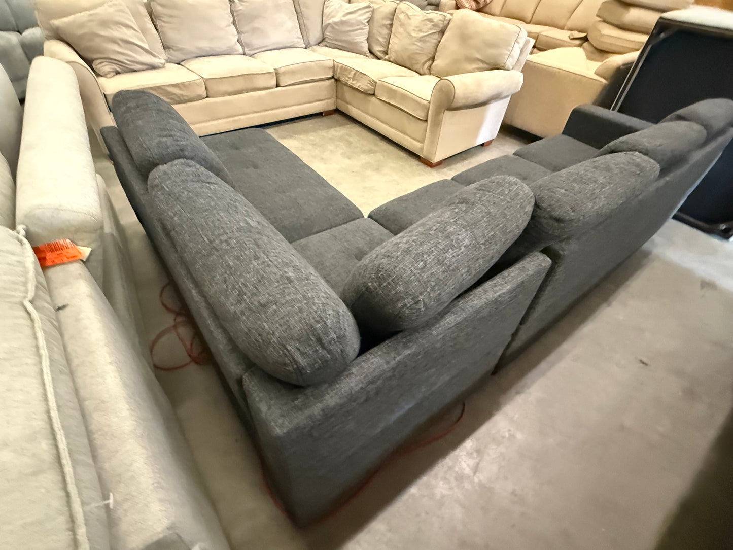 *Free Delivery* Great Condition Dark Gray 2 Piece Sectional Couch
