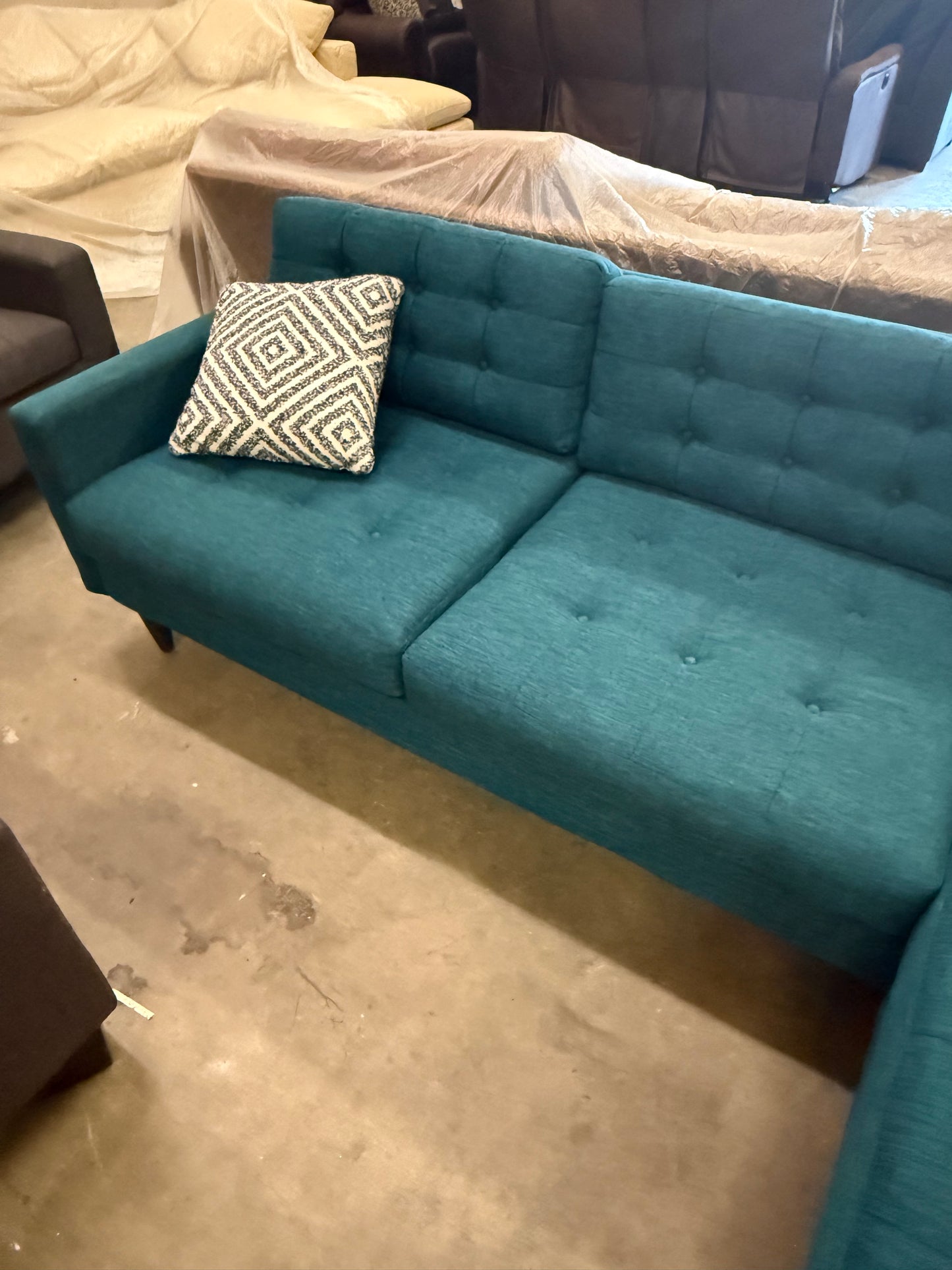 *Free Delivery* Joybird Elliot Emerald Sectional (Retails $3,000) Modern Design