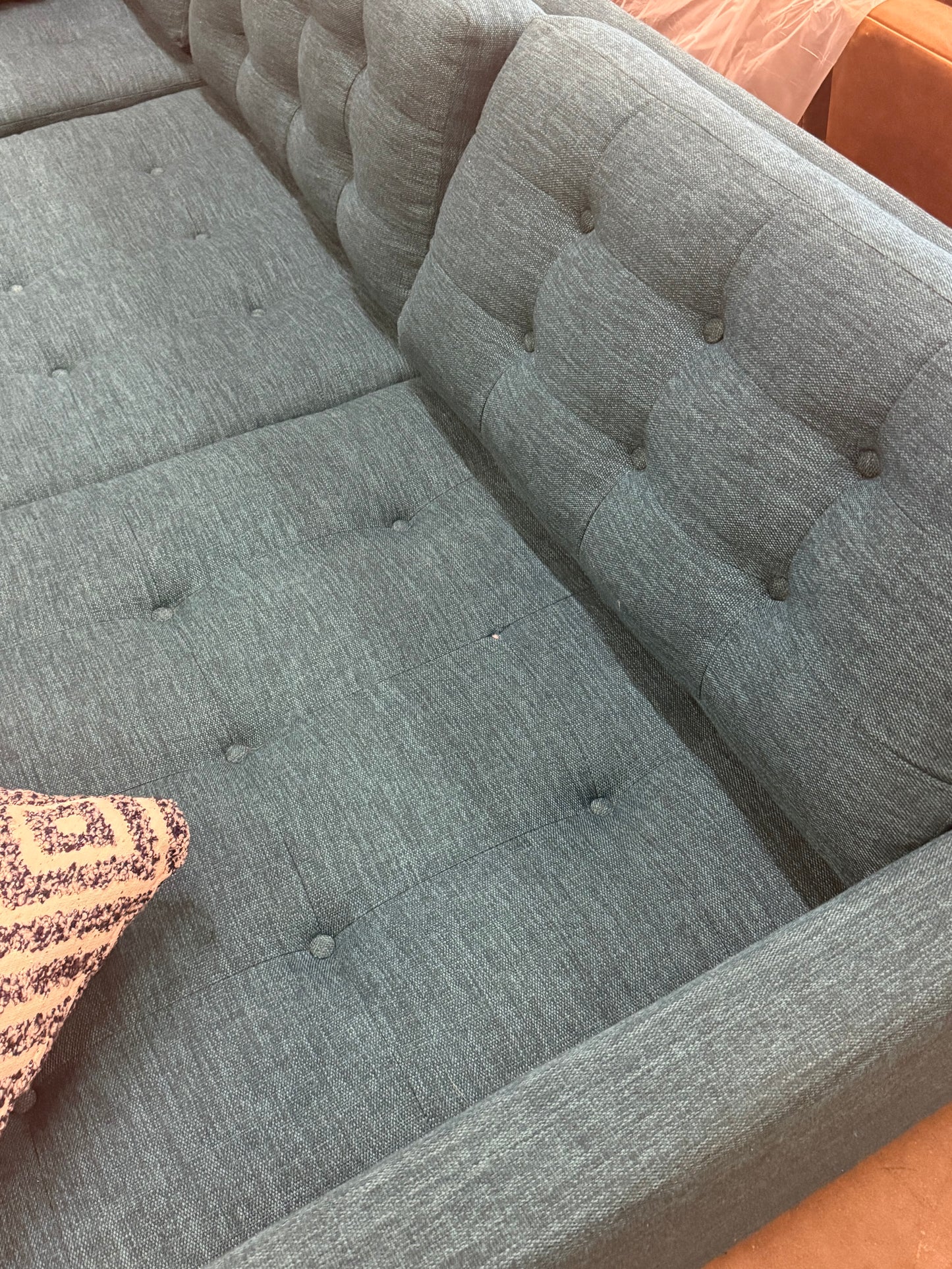 *Free Delivery* Joybird Elliot Emerald Sectional (Retails $3,000) Modern Design