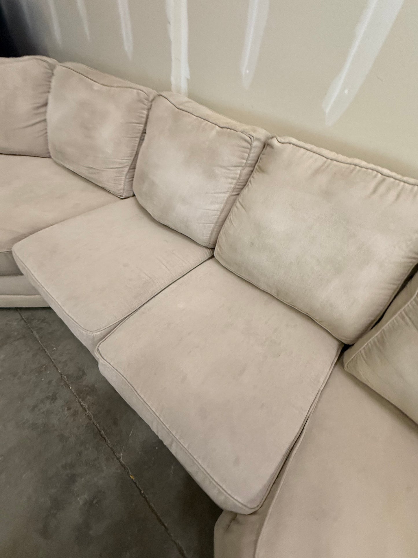 *Free Delivery* Extra Large Double-Cuddler Sectional Couch Beige