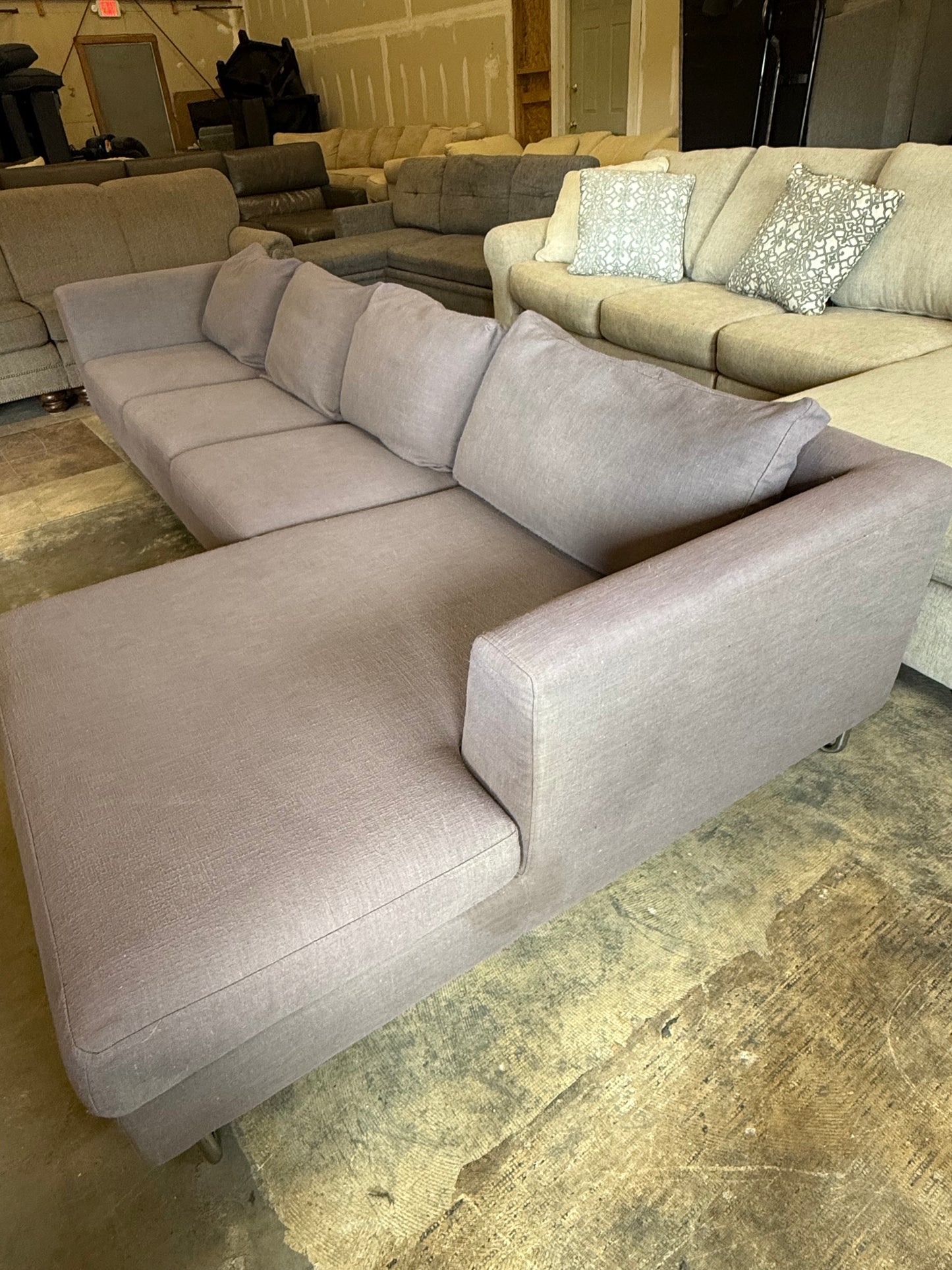 *Free Delivery* Interior Define Modern Asher 4 Seat Sectional Couch (Retails 2500+)