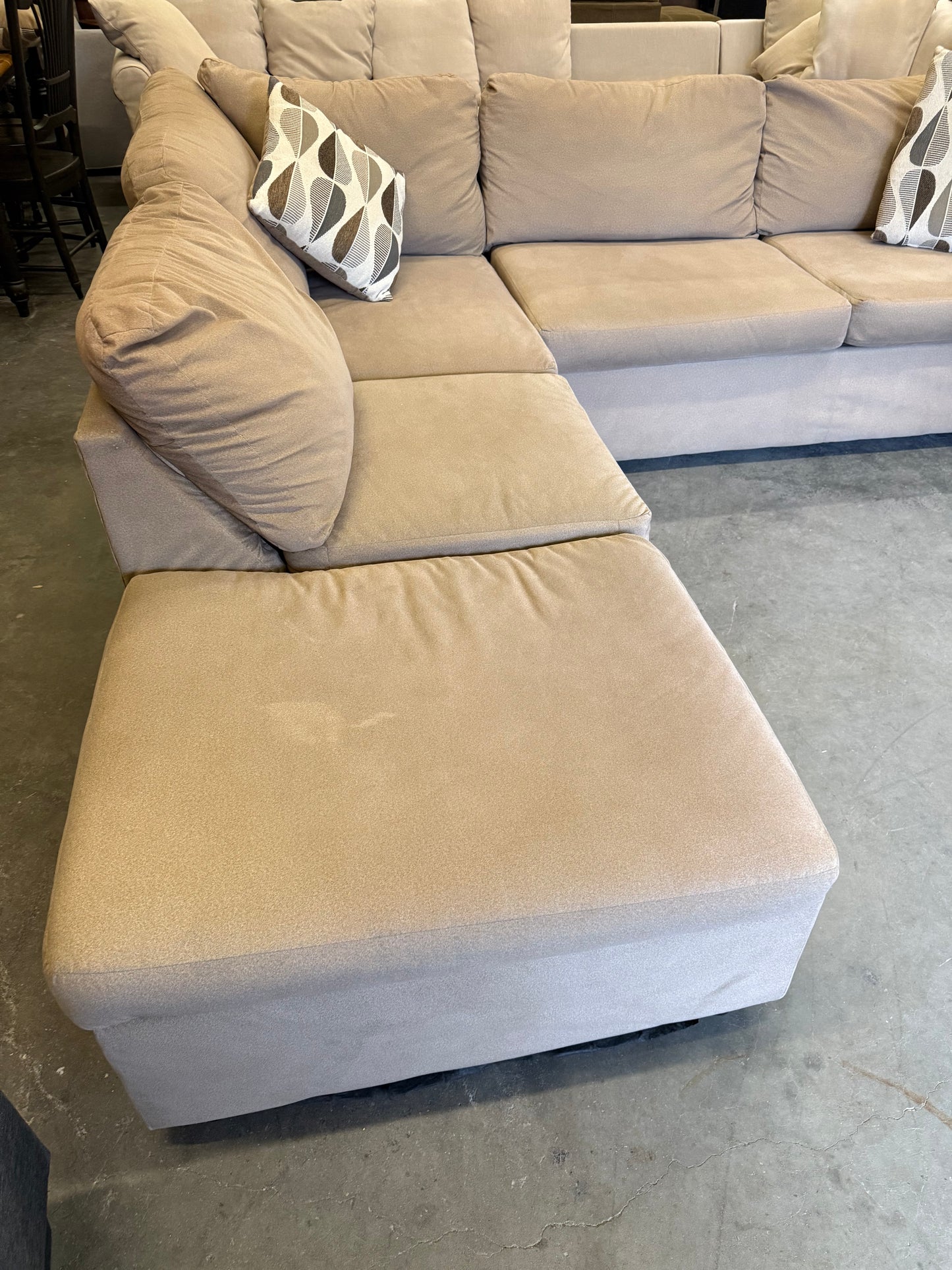 *Free Delivery* 2-Piece Beige Sectional