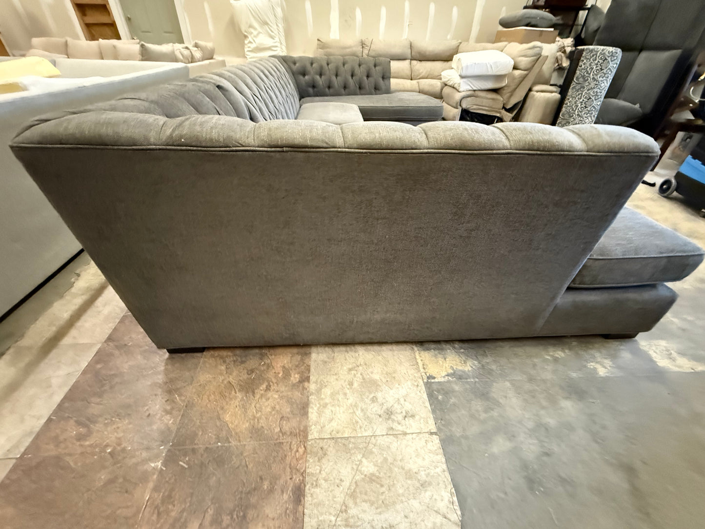 *Free Delivery* Extra Large Tufted Mitch Gold and Bob Williams 3-Piece Couch (Retails $10k+)