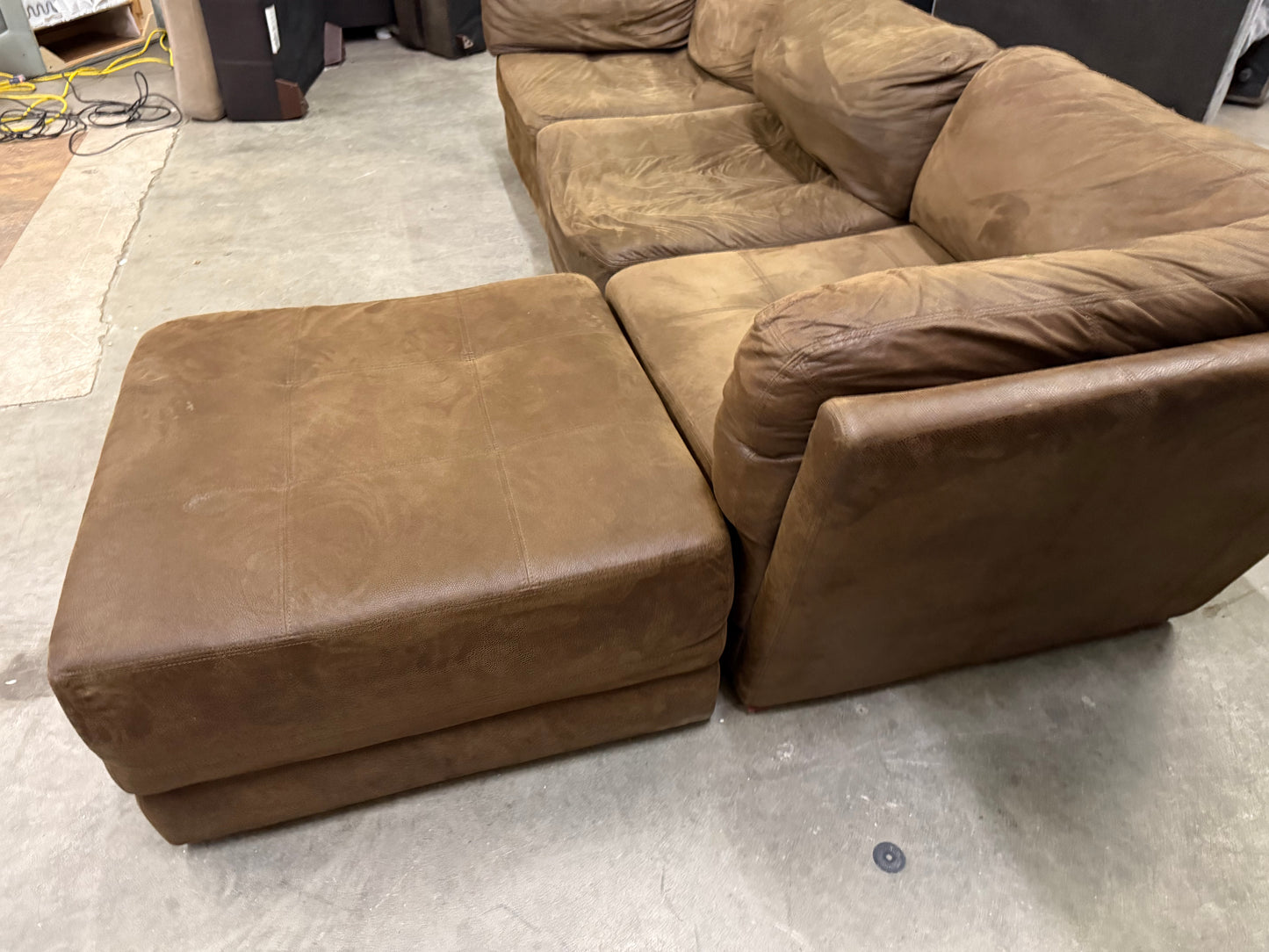 *Free Delivery* 4 Piece Modular Brown Couch