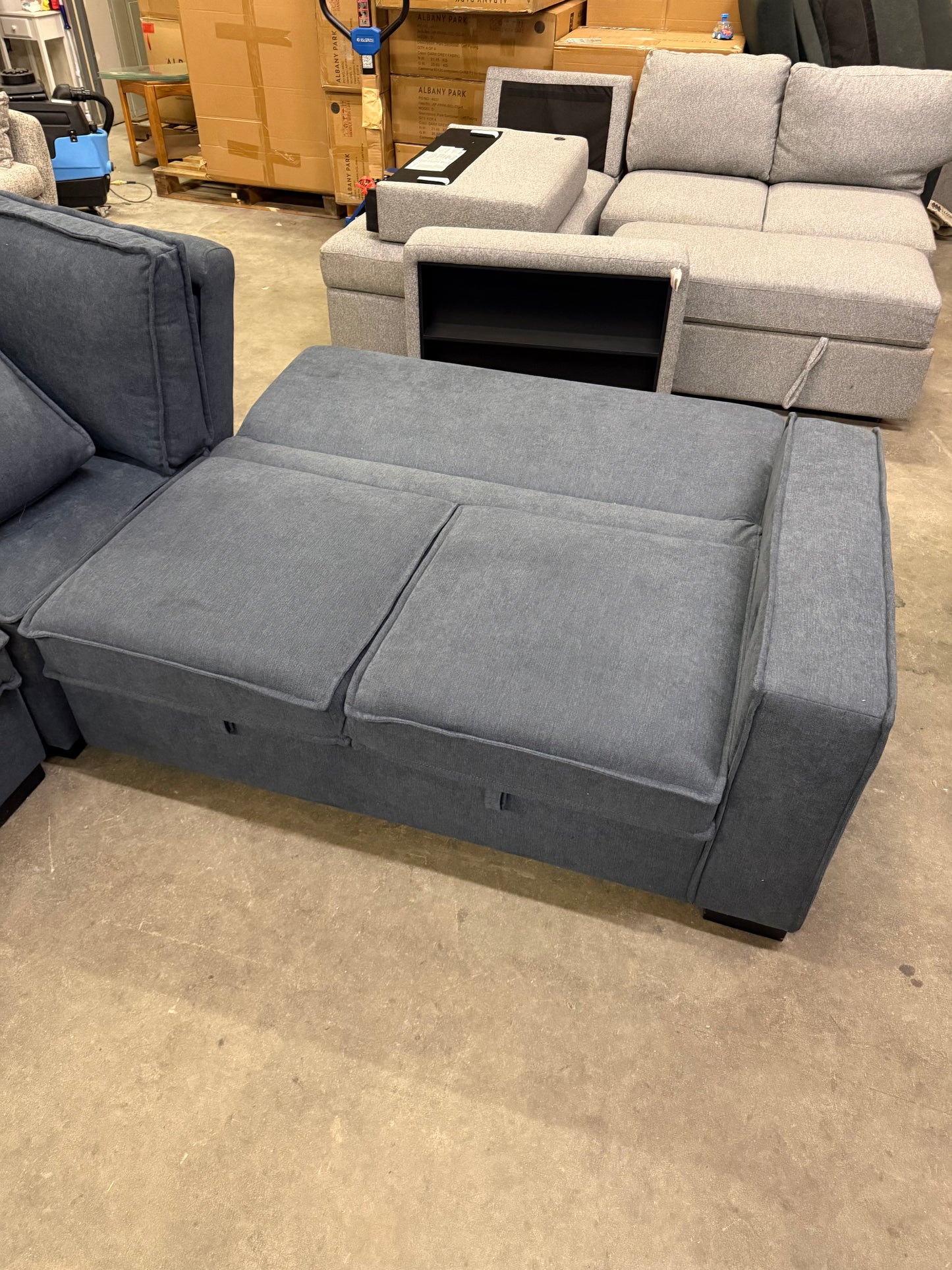 *Free Delivery* Retailer Return, Like-New Liquidation Sectional with Bed Conversion and Storage