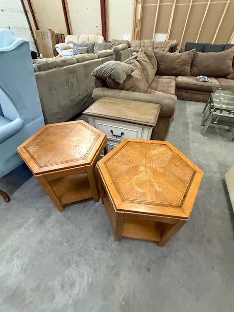 Matching Wooden Side Tables End Tables