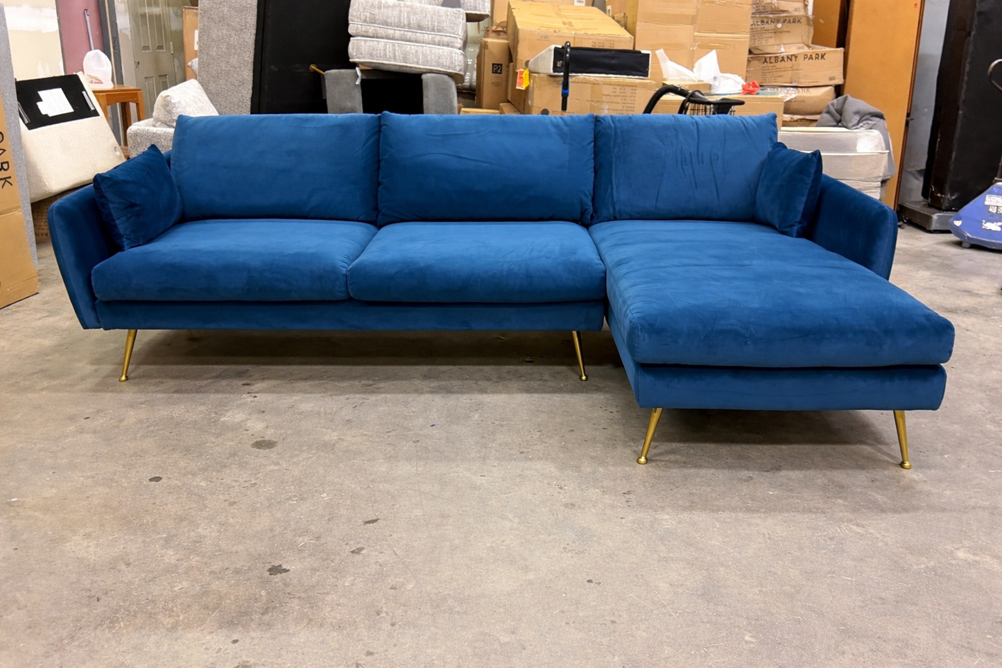 *Free Delivery* Brand New Albany Park "Park" Sectional Blue RIGHT Arm Facing