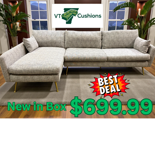 *Free Delivery* Brand New in the Box Albany Park "Park" Sectional Light Gray