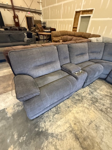 *Free Delivery* Great Condition 6 Piece Gray Sectional Power Recliners