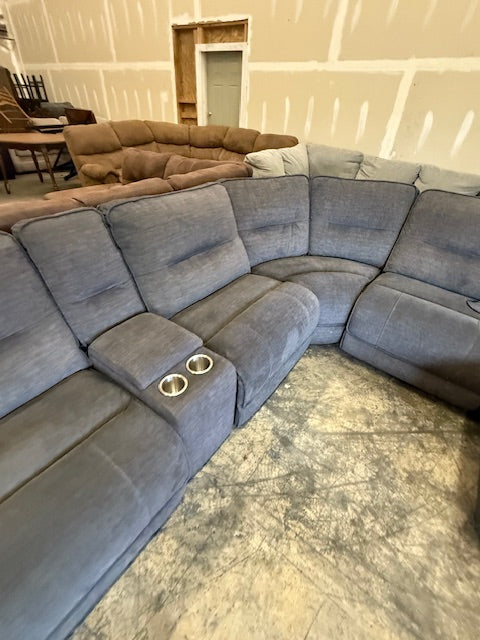 *Free Delivery* Great Condition 6 Piece Gray Sectional Power Recliners