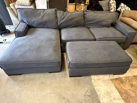 *Free Delivery* Great Condition Sectional with Matching Ottoman
