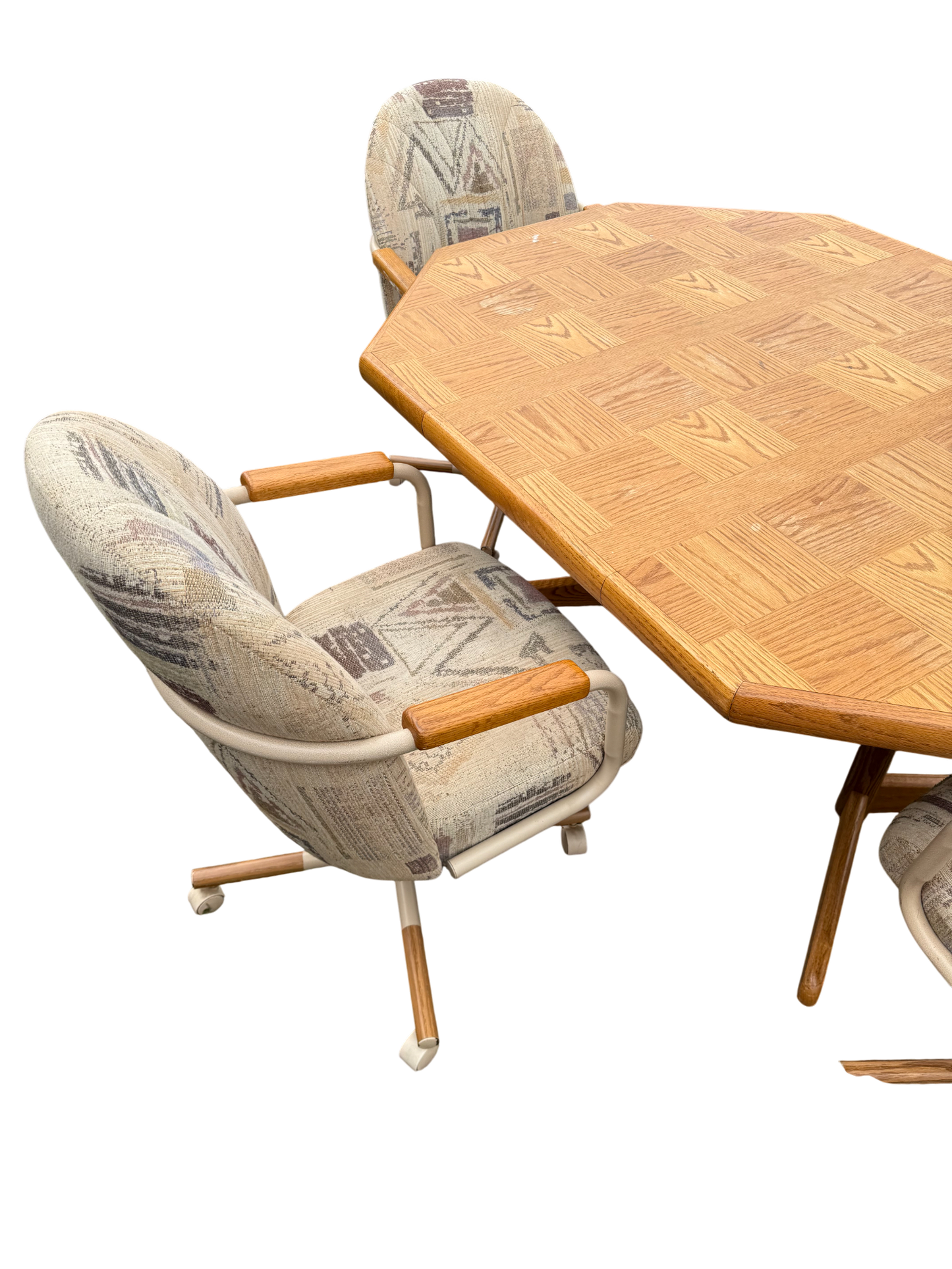 *Free Delivery* Retro MCM Table Set with Roller Chairs