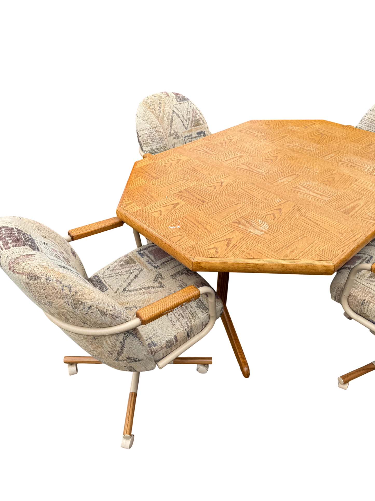 *Free Delivery* Retro MCM Table Set with Roller Chairs