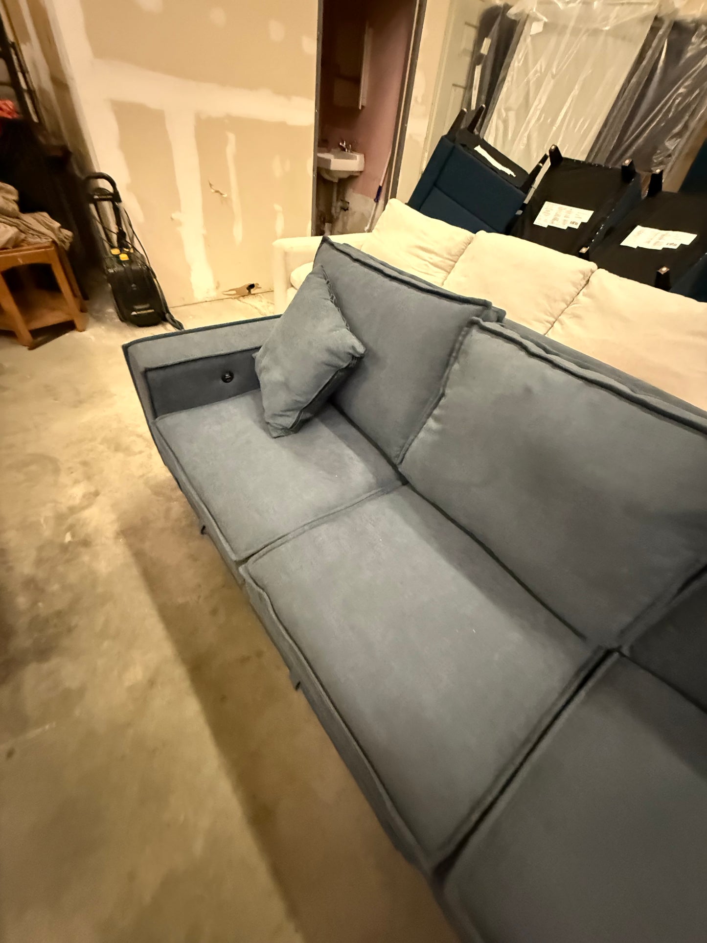 *Free Delivery* Like-New/Open Box Sectional Couch Turns into Bed