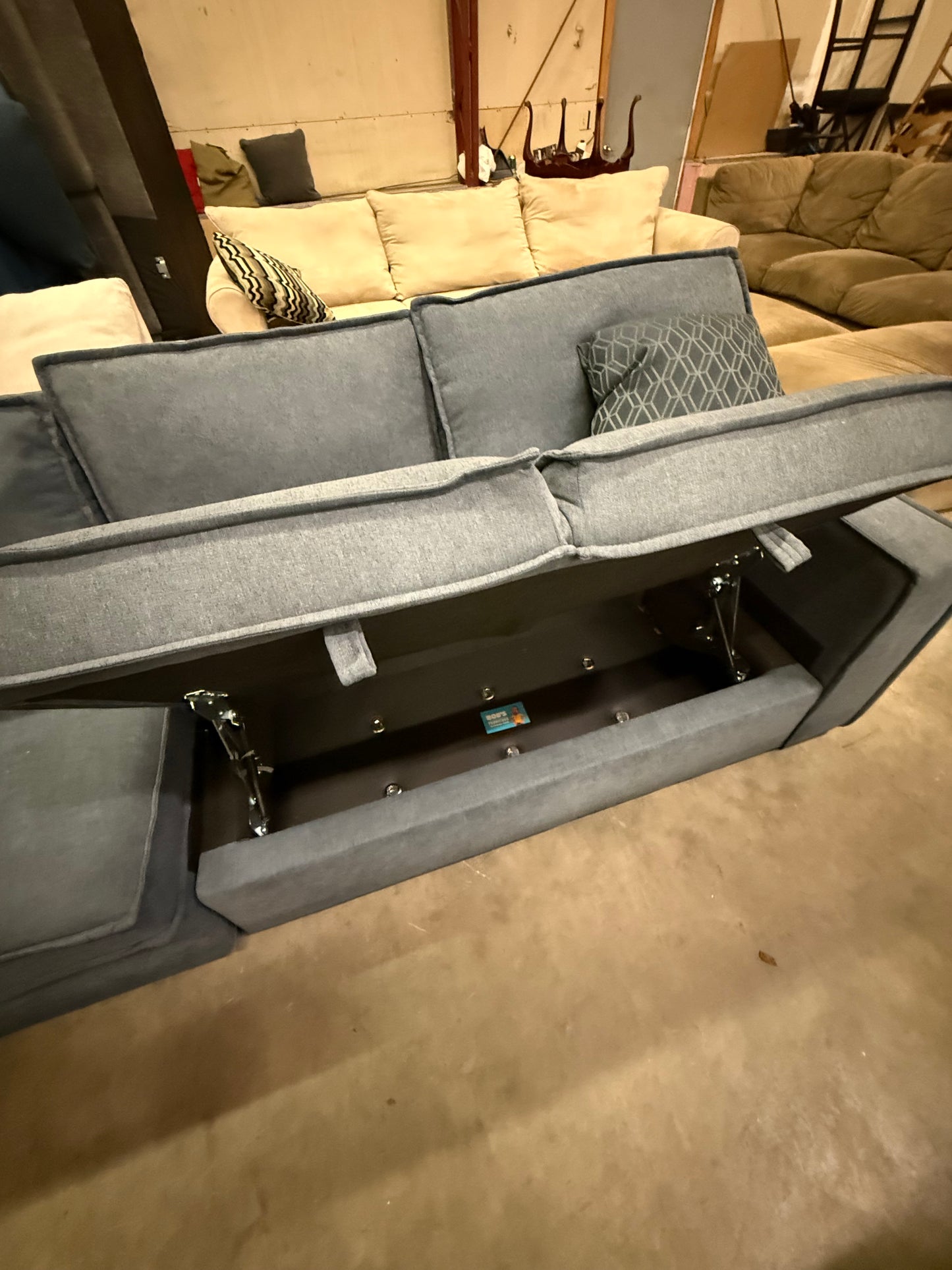 *Free Delivery* Like-New/Open Box Sectional Couch Turns into Bed