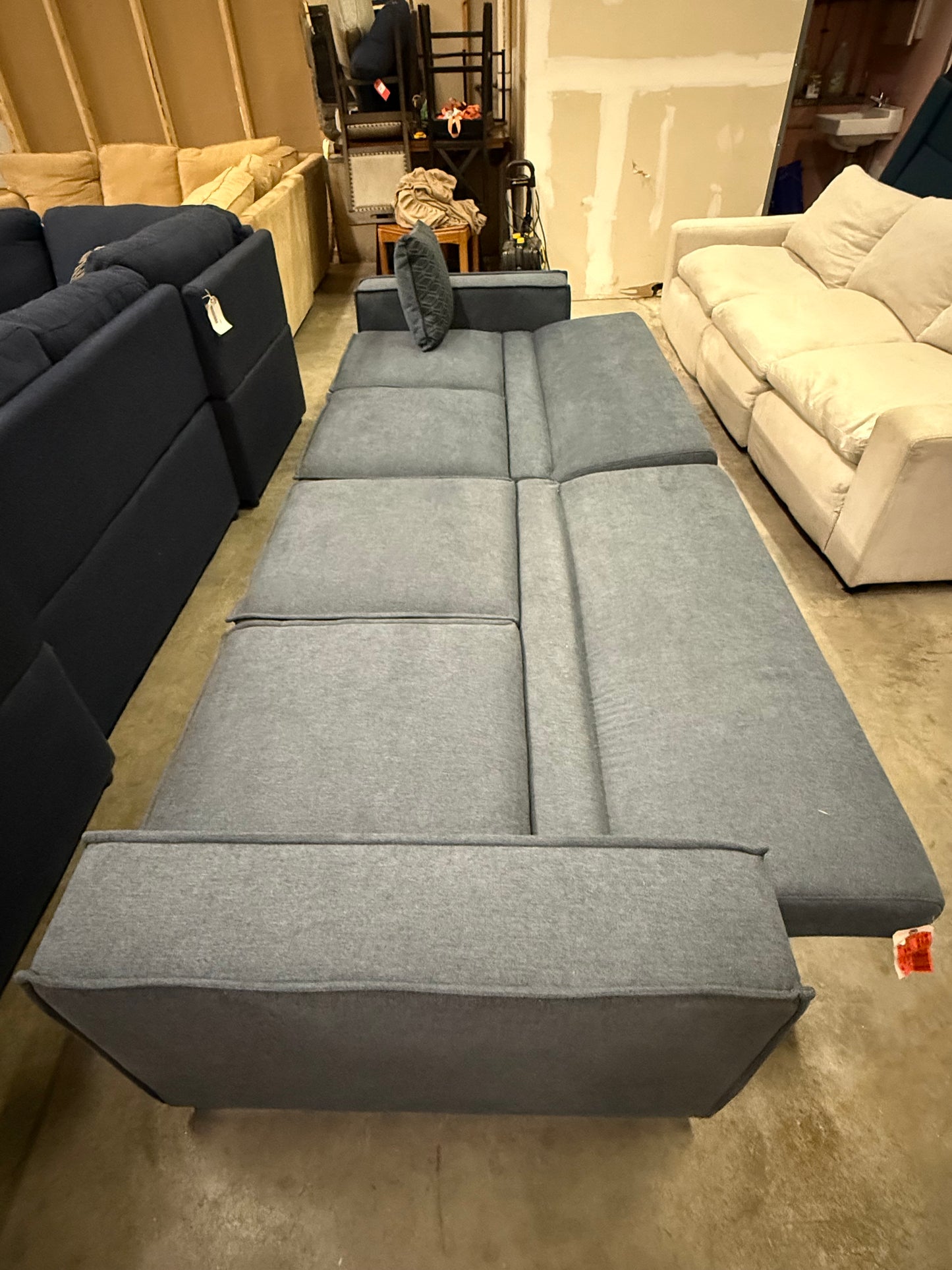 *Free Delivery* Like-New/Open Box Sectional Couch Turns into Bed
