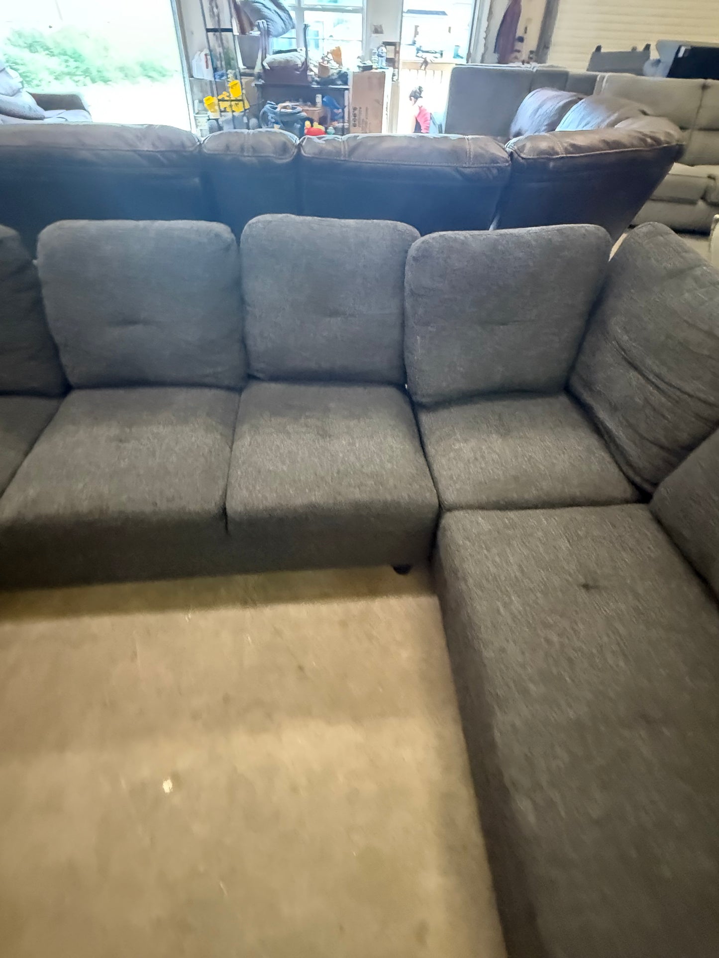 *Free Delivery* Great Condition Dark Gray 2 Piece Sectional Couch