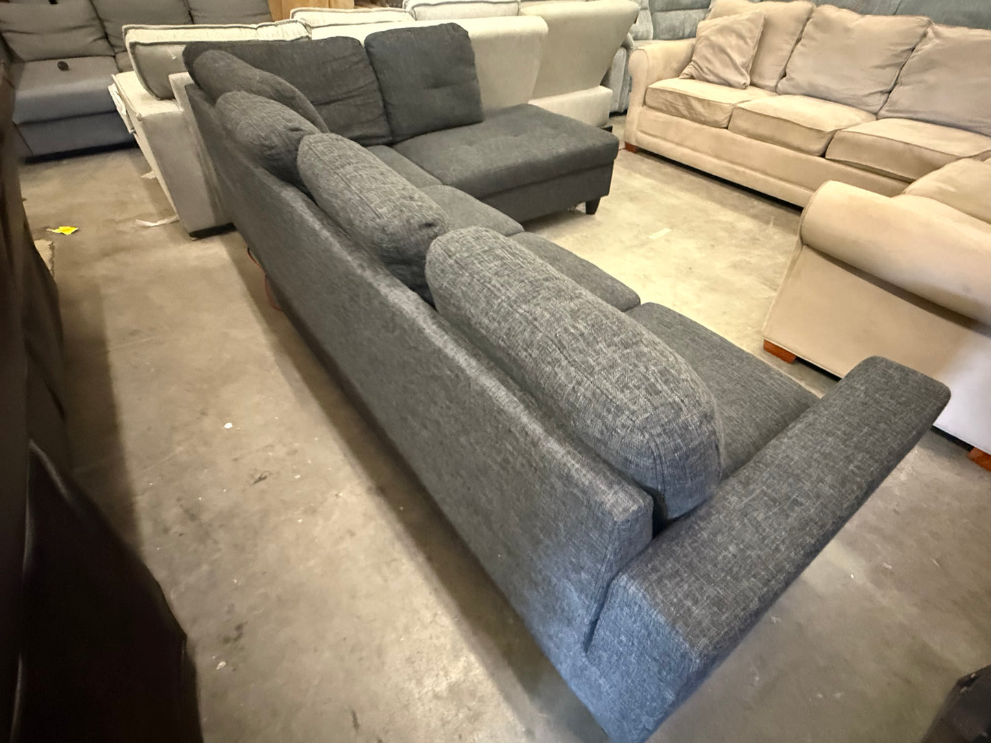 *Free Delivery* Great Condition Dark Gray 2 Piece Sectional Couch