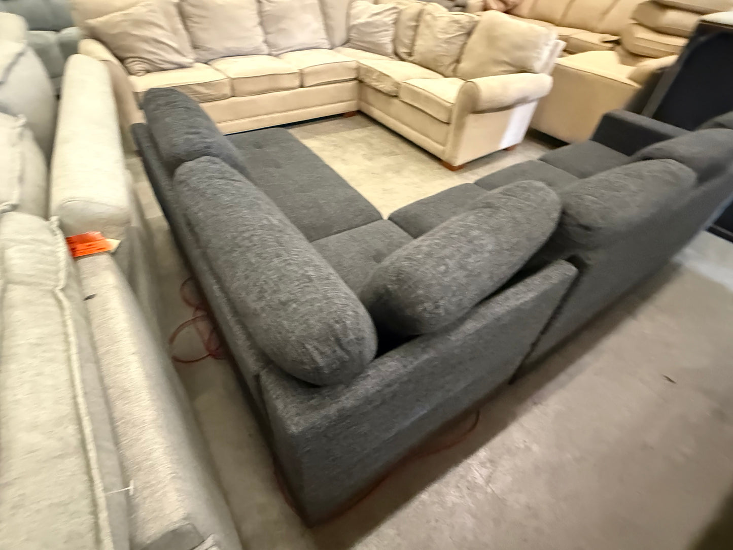 *Free Delivery* Great Condition Dark Gray 2 Piece Sectional Couch