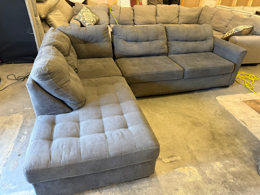 *Free Delivery* 2 Piece Sectional Couch Gray