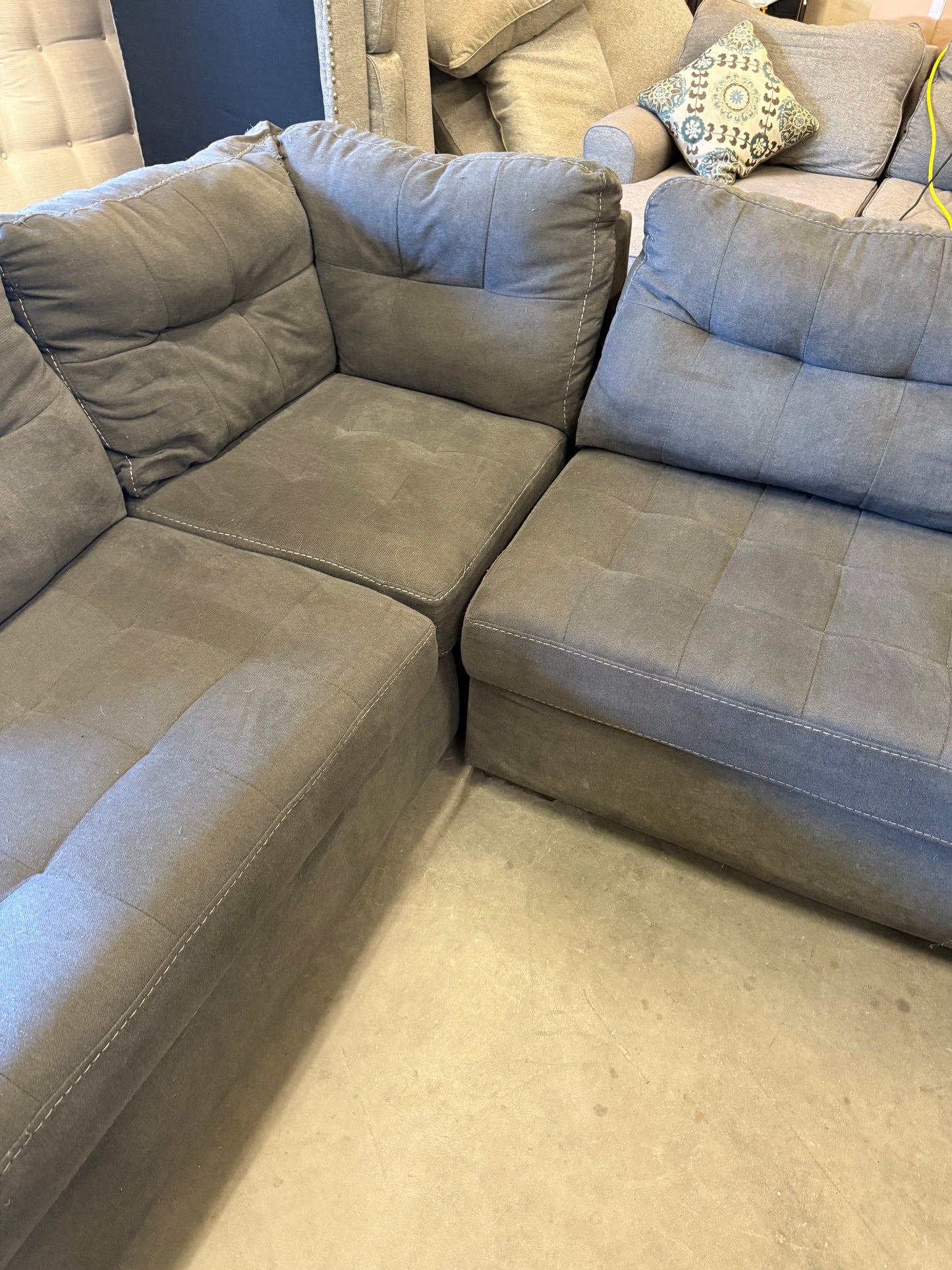 *Free Delivery* 2 Piece Sectional Couch Gray