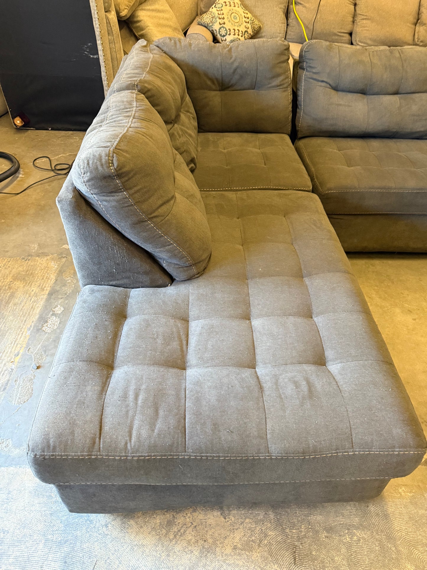 *Free Delivery* 2 Piece Sectional Couch Gray