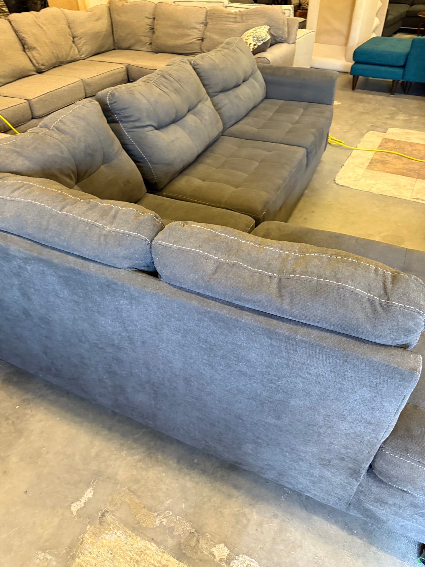 *Free Delivery* 2 Piece Sectional Couch Gray