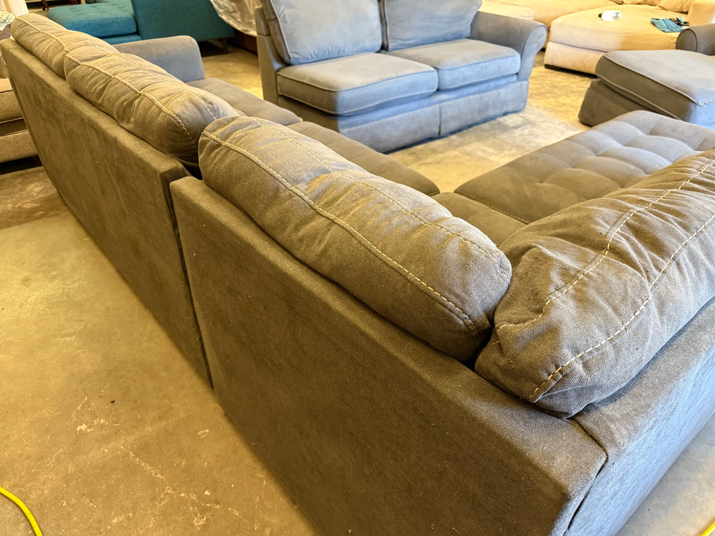 *Free Delivery* 2 Piece Sectional Couch Gray