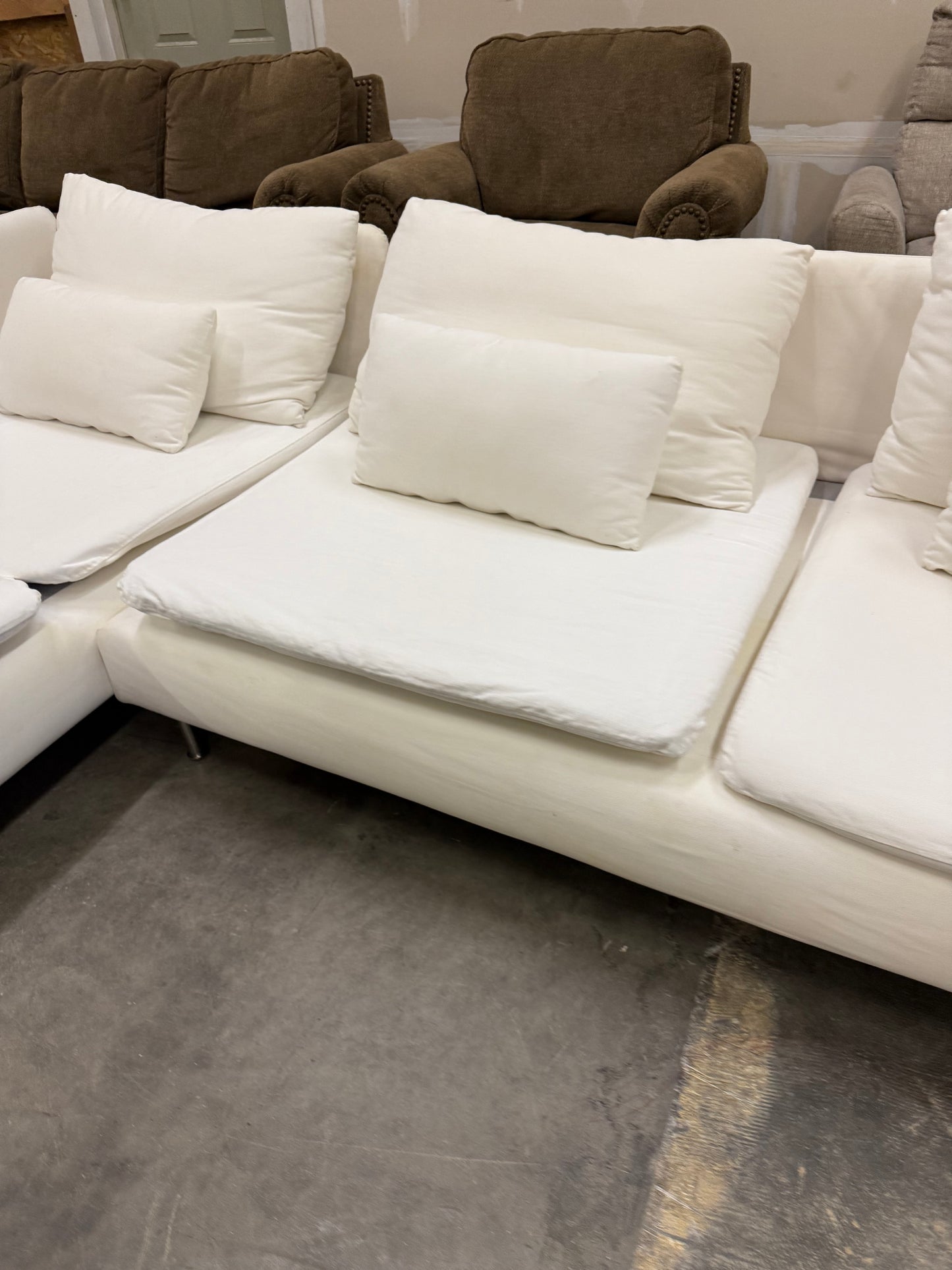 *Free Delivery* 2-Piece White Ikea Soderhamn Sectional