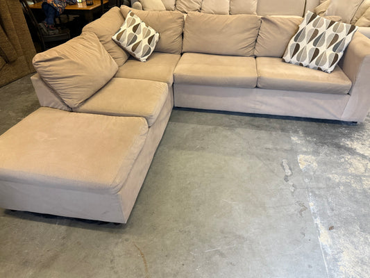 *Free Delivery* 2-Piece Beige Sectional