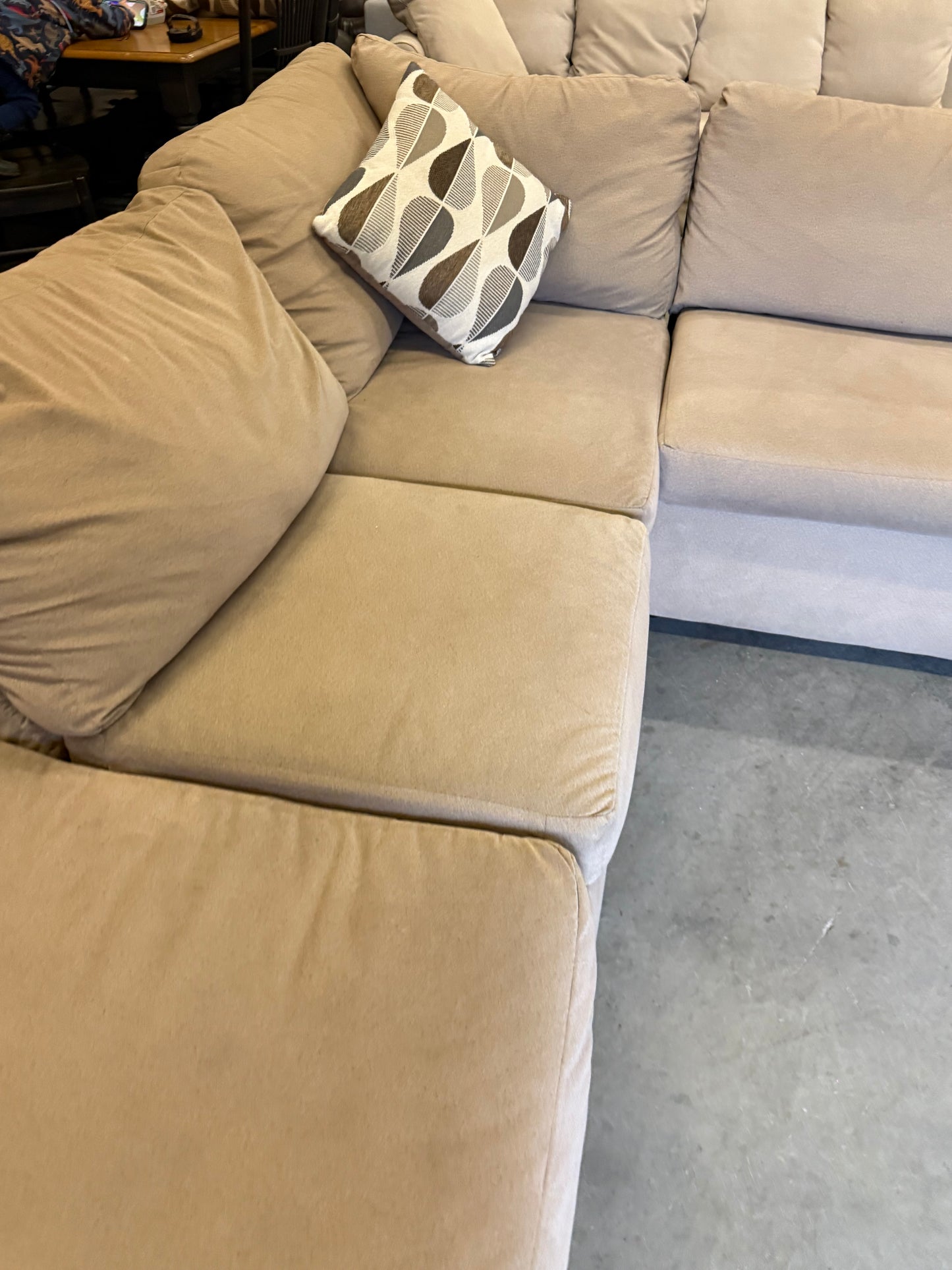 *Free Delivery* 2-Piece Beige Sectional