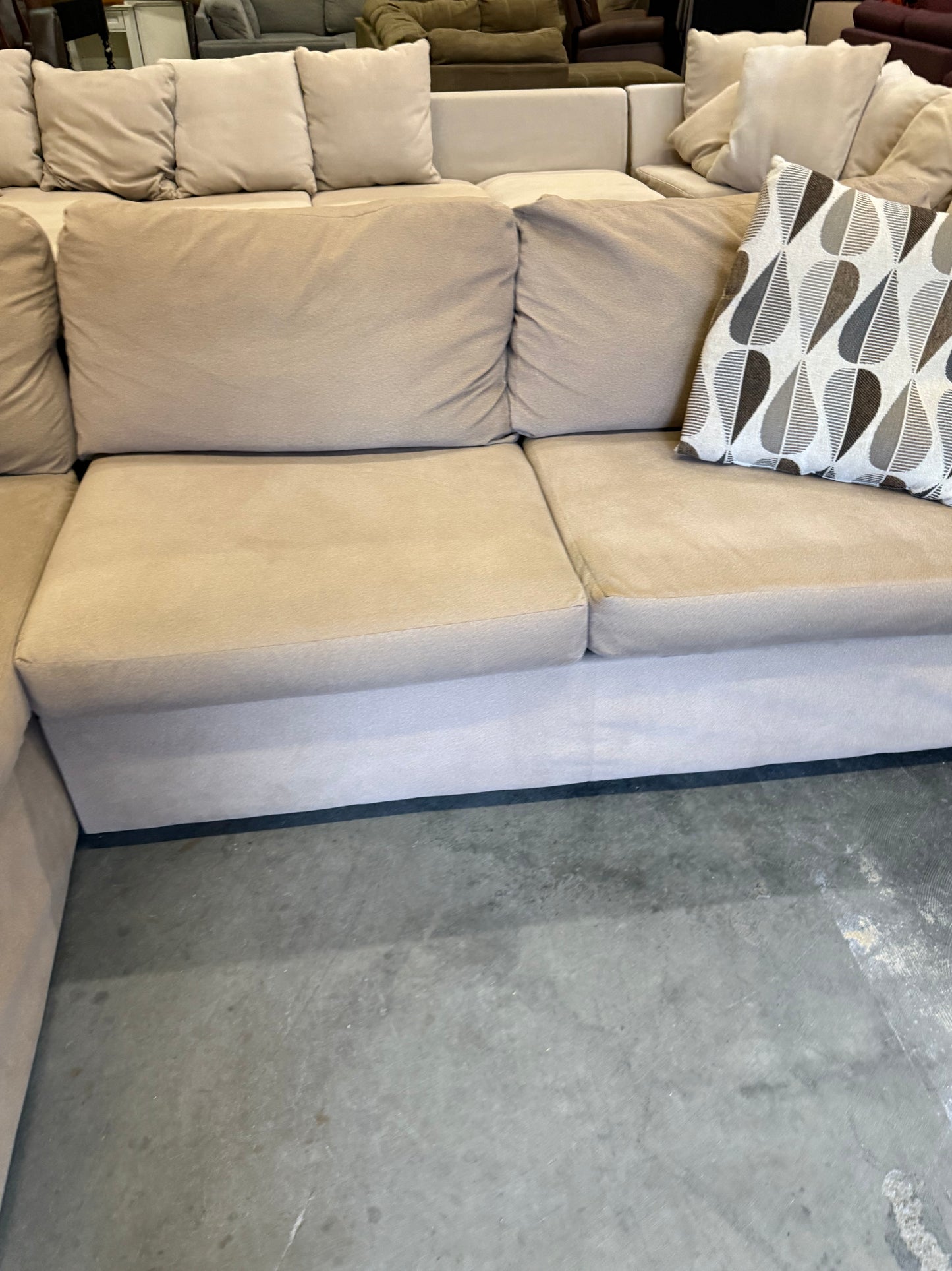 *Free Delivery* 2-Piece Beige Sectional