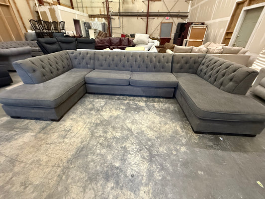 *Free Delivery* Extra Large Tufted Mitch Gold and Bob Williams 3-Piece Couch (Retails $10k+)