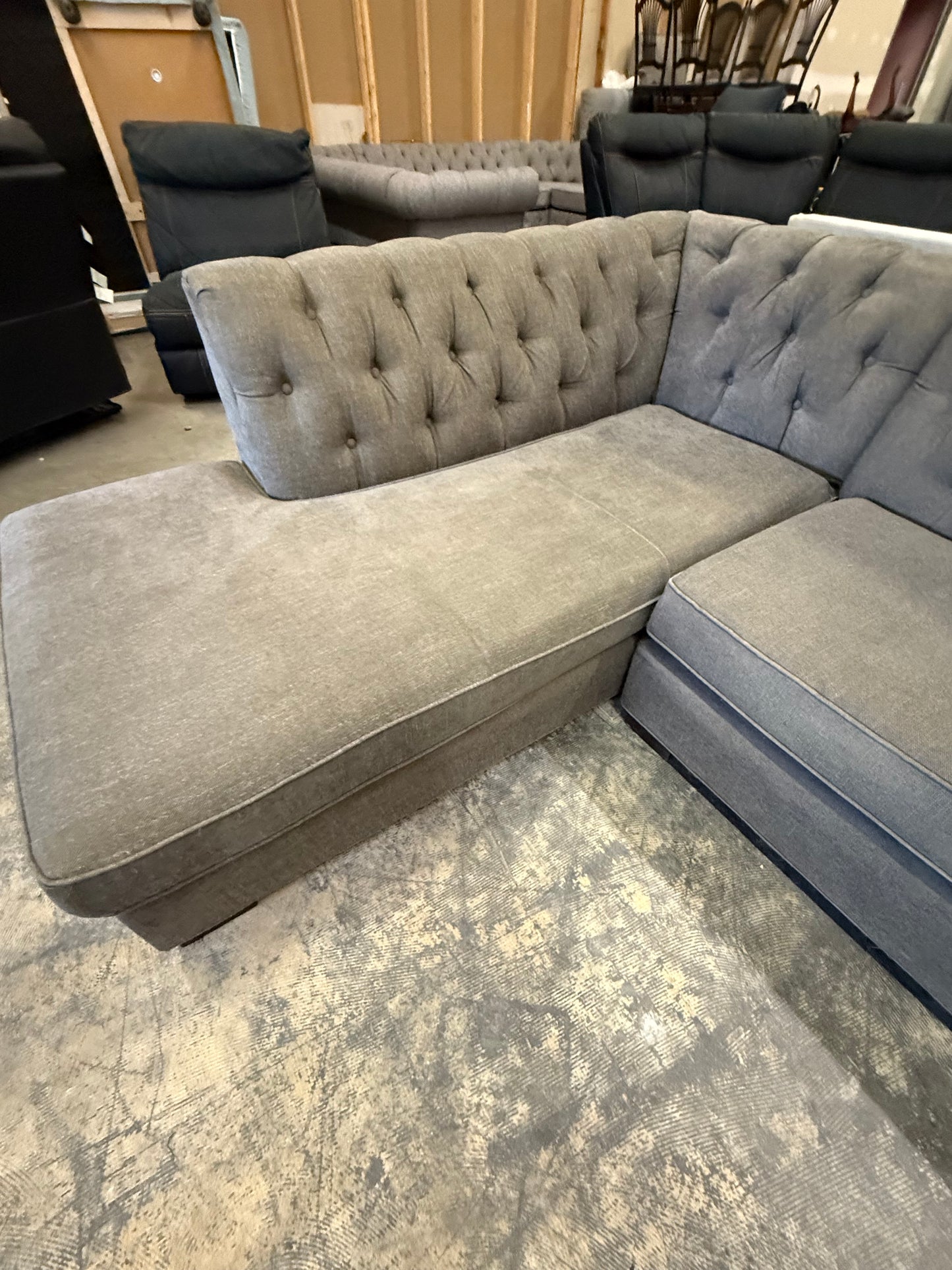 *Free Delivery* Extra Large Tufted Mitch Gold and Bob Williams 3-Piece Couch (Retails $10k+)