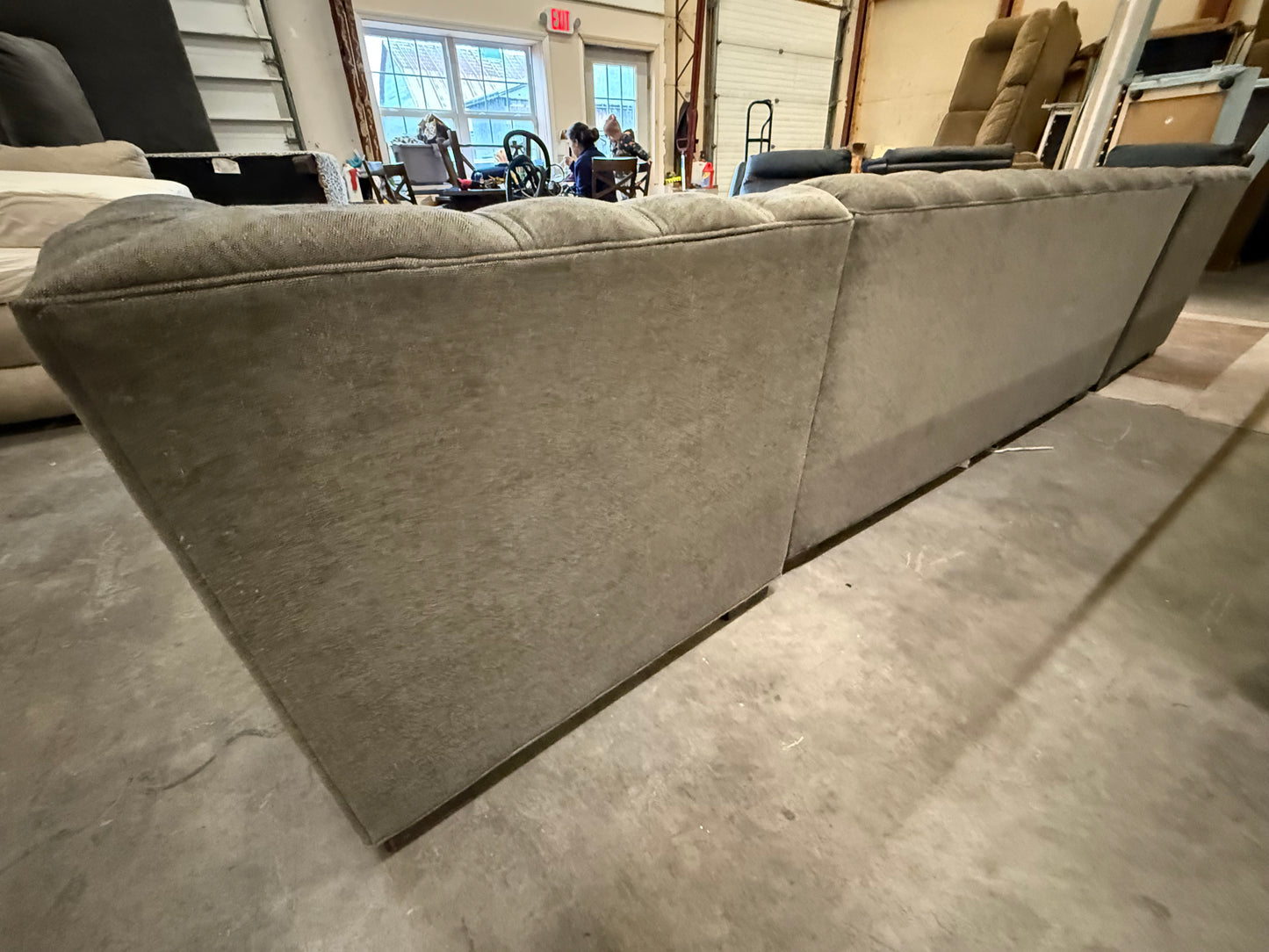 *Free Delivery* Extra Large Tufted Mitch Gold and Bob Williams 3-Piece Couch (Retails $10k+)