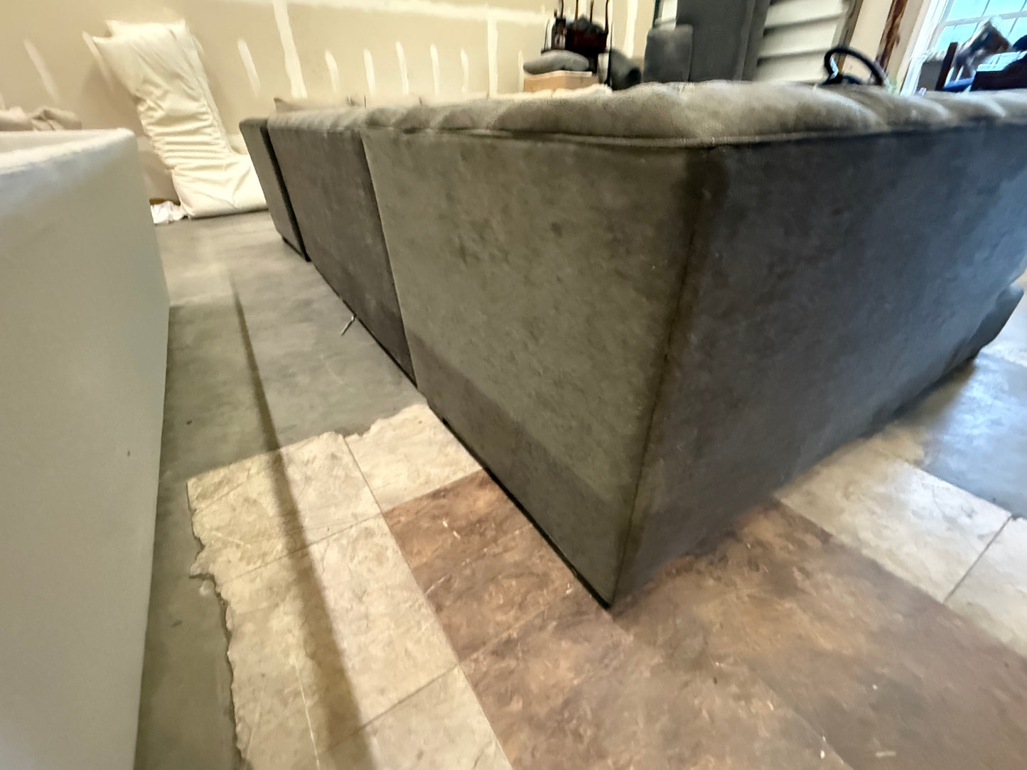 *Free Delivery* Extra Large Tufted Mitch Gold and Bob Williams 3-Piece Couch (Retails $10k+)