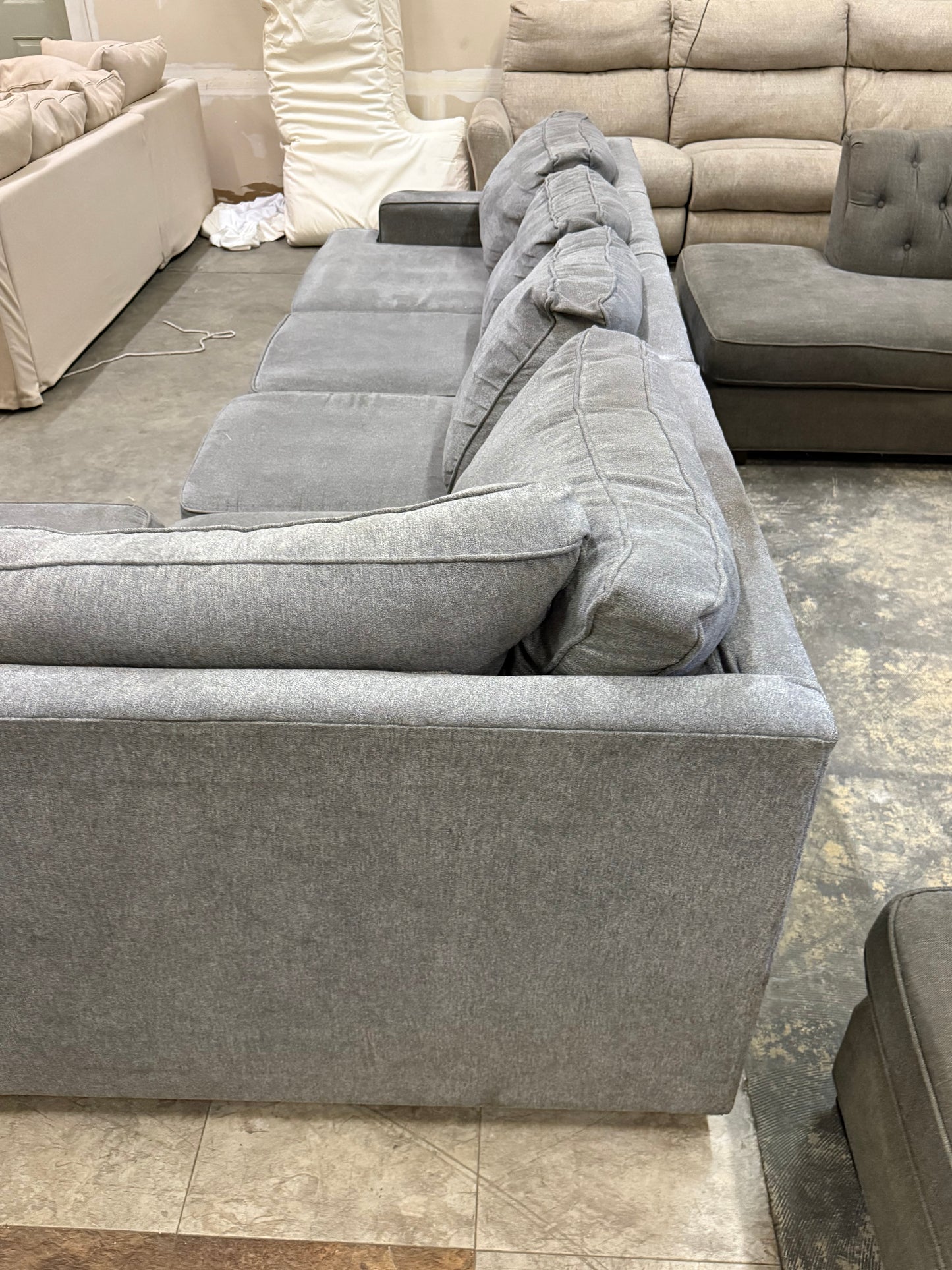 *Free Delivery* Gray Sectional Couch 2 Piece Large