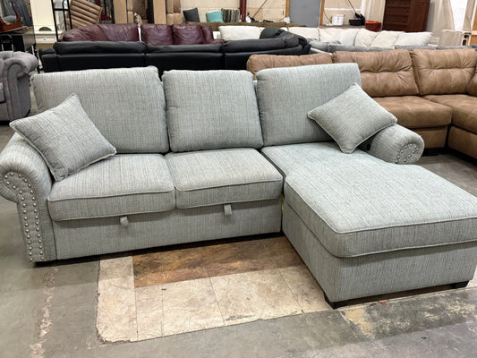 *Free Delivery* Like-New, Store Return Sectional - Converts to Bed - Storage
