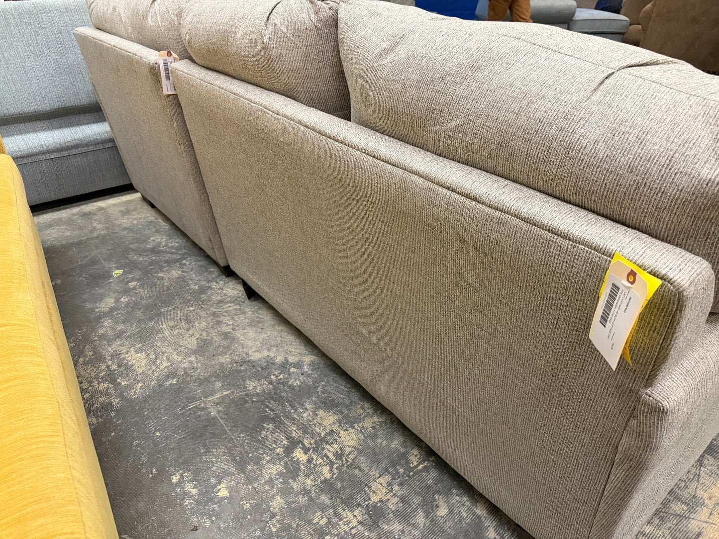 *Free Delivery* Like-New, Store Return Sectional with Nailhead Pattern
