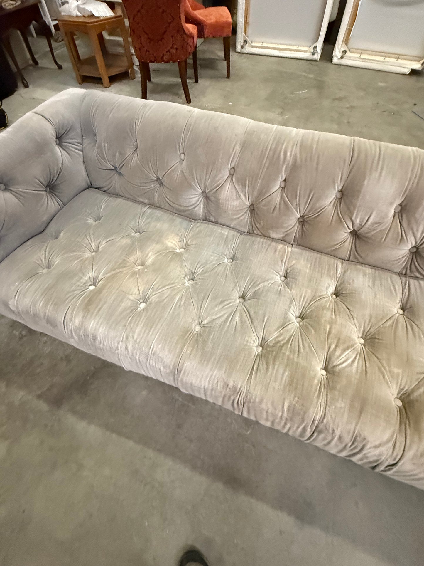 *Free Delivery* Pair of Restoration Hardware Highend Tufted Chesterfield Full Sized Couches