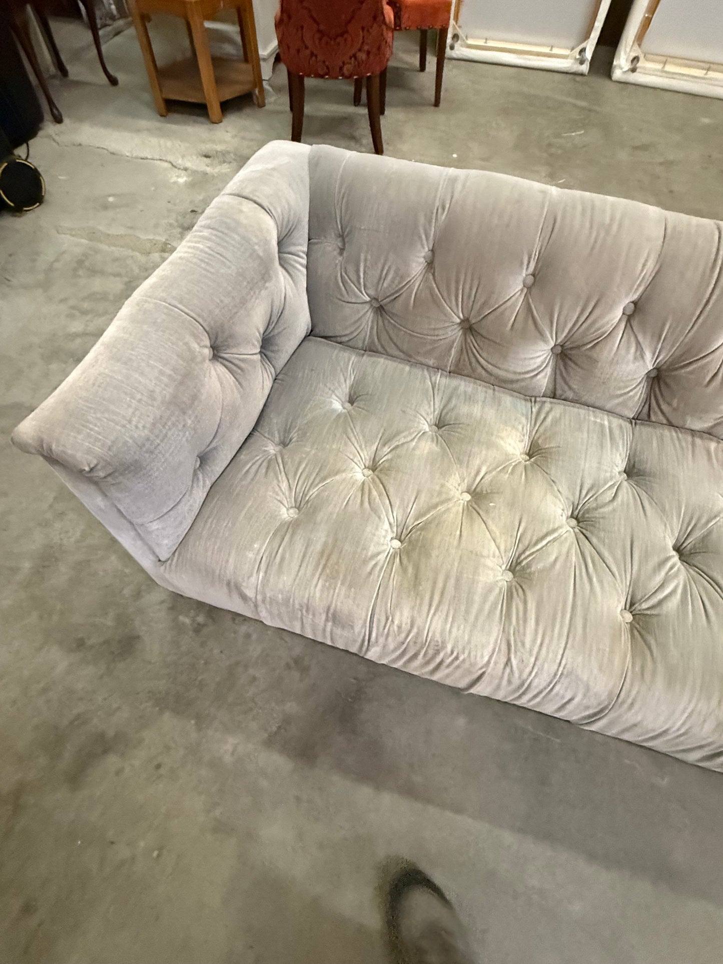 *Free Delivery* Pair of Restoration Hardware Highend Tufted Chesterfield Full Sized Couches