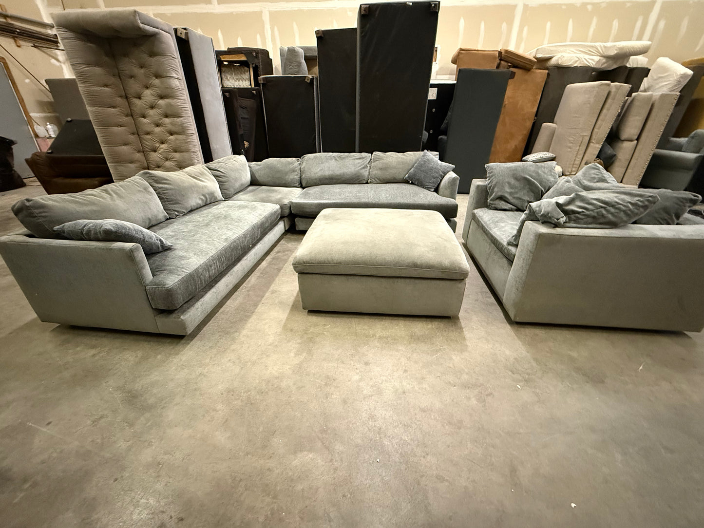 *Free Delivery* 2024 West Elm Sectional with Matching Ottoman and Chair
